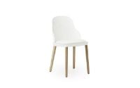 Bild von Normann Copenhagen Allez Stuhl Polsterung Eiche Indoor SH: 45,5 cm – Weiß / Ultra-Leder