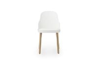 Bild von Normann Copenhagen Allez Stuhl Polsterung Eiche Indoor SH: 45,5 cm – Weiß / Ultra-Leder