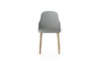 Bild von Normann Copenhagen Allez Stuhl Polsterung Eiche Indoor SH: 45,5 cm – Grau / Ultra-Leder