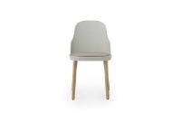 Bild von Normann Copenhagen Allez Stuhl Polsterung Eiche Indoor SH: 45,5 cm – Warmgrau / Ultra-Leder