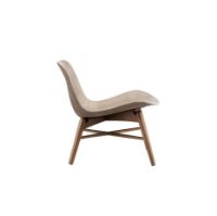 Bild von NORR11 Langue Lounge Chair Samt SH: 36 cm - Buche hell geräuchert/Samt Taupe 710