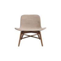 Bild von NORR11 Langue Lounge Chair Samt SH: 36 cm - Buche hell geräuchert/Samt Taupe 710