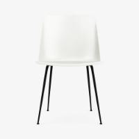 Bild von &Tradition HW6 Rely Chair SH: 46 cm – Weiß/Schwarzes Gestell