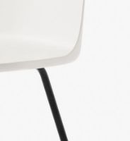 Bild von &Tradition HW6 Rely Chair SH: 46 cm – Weiß/Schwarzes Gestell