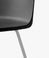 Bild von &Tradition HW6 Rely Chair SH: 46 cm – Gestell Schwarz/Chrom