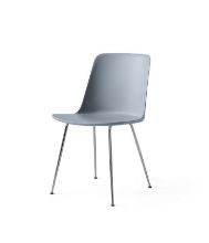 Bild von &Tradition HW6 Rely Chair SH: 46 cm – Hellblau/Chrombasis