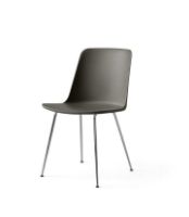 Bild von &Tradition HW6 Rely Chair SH: 46 cm – Steingrau/Chrombasis