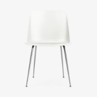 Bild von &Tradition HW6 Rely Chair SH: 46 cm – Gestell Weiß/Chrom