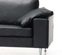 Bild von Mogens Hansen Dekokissen für MH 221 Sofa 55x55 cm – Premium-Leder / Schwarz