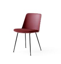 Bild von &Tradition HW7 Rely Chair SH: 48 cm – Canvas 576/Rotbraun/Schwarzes Gestell