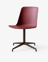 Bild von &Tradition HW11 Rely Chair SH: 46 cm – Rotbraun/bronziertes Gestell
