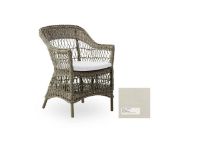 Bild von Sika-Design Charlot Exterior Gartenstuhl inkl. Kissen SH: 46 cm - Antikgrau/B450 Tempotest Weiß