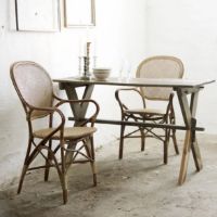 Bild von Sika-Design Rossini Esszimmerstuhl m. Armlehne & Kissen SH: 45 cm - Antikbraun/Ernteschwarz