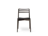 Bild von Vipp 481 Cabin Chair SH: 45,5 cm – Dunkle Eiche mit schwarzem Leder