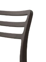 Bild von Vipp 481 Cabin Chair SH: 45,5 cm – Dunkle Eiche mit schwarzem Leder