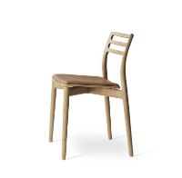 Bild von Vipp 481 Cabin Chair SH: 45,5 cm – Helle Eiche mit Sandleder