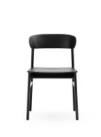 Bild von Normann Copenhagen Herit Stuhl SH: 45 cm – Gestell aus schwarzer Eiche/Schwarz