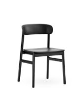 Bild von Normann Copenhagen Herit Stuhl SH: 45 cm – Gestell aus schwarzer Eiche/Schwarz