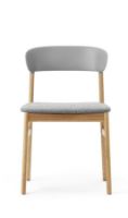 Bild von Normann Copenhagen Herit Stuhlpolsterung SH: 45 cm – Eiche / Synergy Grey