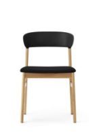 Bild von Normann Copenhagen Herit Stuhlpolsterung SH: 45 cm – Eiche / Synergy Black