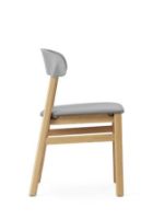 Bild von Normann Copenhagen Herit Stuhlpolsterung SH: 45 cm – Eiche / Spectrum Leder Grau
