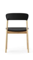 Bild von Normann Copenhagen Herit Stuhlpolsterung SH: 45 cm – Eiche / Spectrum Leder Schwarz
