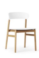 Bild von Normann Copenhagen Herit Stuhl SH: 45 cm – Gestell Eiche / Weiß