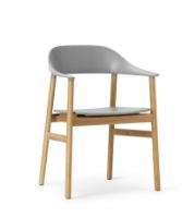 Bild von Normann Copenhagen Herit Sessel SH: 45 cm – Gestell Eiche/Grau