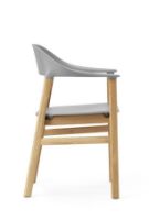 Bild von Normann Copenhagen Herit Sessel SH: 45 cm – Gestell Eiche/Grau