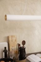 Bild von Ferm Living Vuelta Pendelleuchte H: 100 cm – Weiß/Messing