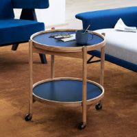 Bild von Brdr. Krüger Bølling Tabletttisch mit 2 Tabletts Ø: 50 cm - Unbehandelte Buche/Wasser