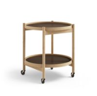 Bild von Brdr. Krüger Bølling Tabletttisch mit 2 Tabletts Ø: 50 cm – Geölte Eiche/Beige und Braun