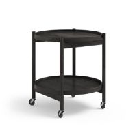 Bild von Brdr. Krüger Bølling Tabletttisch mit 2 Tabletts Ø: 50 cm – Schwarz lackierte Eiche/Furnier