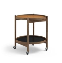 Bild von Brdr. Krüger Bølling Tabletttisch mit 2 Tabletts Ø: 50 cm – Räuchereiche geölt/Cognac und Schwarz