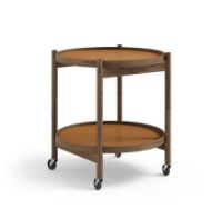 Bild von Brdr. Krüger Bølling Tabletttisch mit 2 Tabletts Ø: 50 cm – Räuchereiche geölt/Cognac und Schwarz