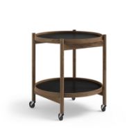 Bild von Brdr. Krüger Bølling Tabletttisch mit 2 Tabletts Ø: 50 cm – Räuchereiche geölt/Cognac und Schwarz