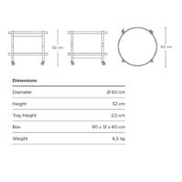 Bild von Brdr. Krüger Bølling Tabletttisch mit 2 Tabletts Ø: 60 cm – Buche geölt/Grün und Dunkelgrün