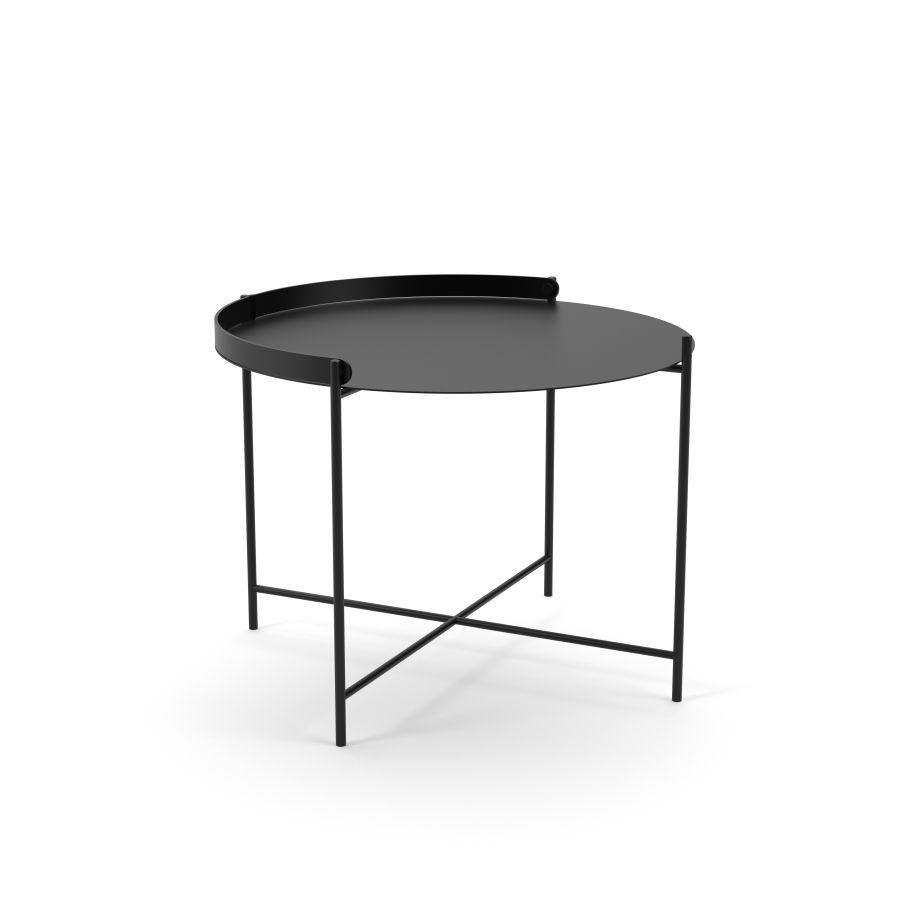 Bild von HOUE EDGE Tabletttisch Ø: 62 cm - Schwarz/Schwarz