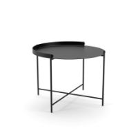 Bild von HOUE EDGE Tabletttisch Ø: 62 cm - Schwarz/Schwarz