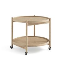 Bild von Brdr. Krüger Bølling Tabletttisch mit 2 Tabletts Ø: 60 cm – Unbehandelte Eiche/Furnier