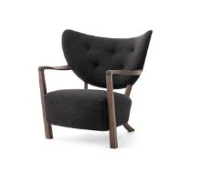 Bild von &Tradition Wulff ATD2 Lounge Chair SH: 41 cm - Walnuss geölt / Hallingdal 376