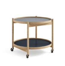 Bild von Brdr. Krüger Bølling Tabletttisch mit 2 Tabletts Ø: 60 cm - Geölte Eiche/Wasser