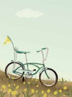 Bild von VisseVasse Bike With Flag Plakat 15x21 cm OUTLET
