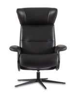 Bild von IMG Comfort Space 3800 Sessel Leder Prime SH: 45 cm – Schwarz/Gebürstetes Alu