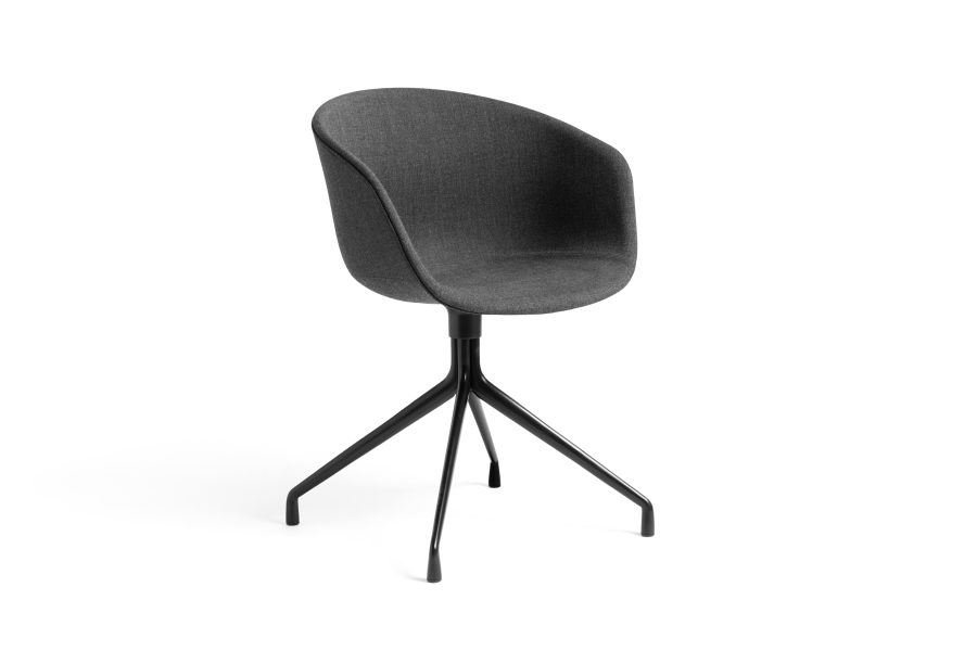 Bild von HAY AAC21 About a Chair Spisebordsstol Fuldpolstret SH: 46 cm - Black Powder Coated Aluminium/Remix 982 OUTLET