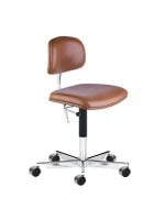 Bild von Montana Kevi 2534U Vollgepolsterter Bürostuhl SH: 40-53 cm - Dakar 0250 Cognac Leder/Aluminium