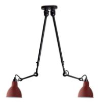 Bild von DCW Editions Lampe Gras N302 Doppelpendelleuchte H: 92 cm – Schwarz/Rot