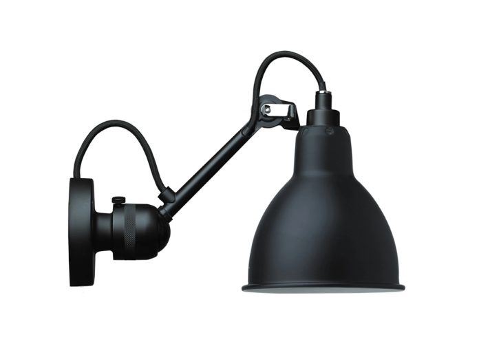 Bild von DCW Editions Lampe Gras N304 Wandleuchte Rund H: 14cm - Schwarz/Schwarz