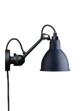 Bild von DCW Editions Lampe Gras N304CA Wandleuchte Rund mit Kabel H: 14cm - Schwarz/Blau