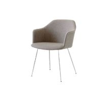 Bild von &Tradition HW35 Rely Chair SH: 45,5 cm – Re-Wool 218 / Chromgestell